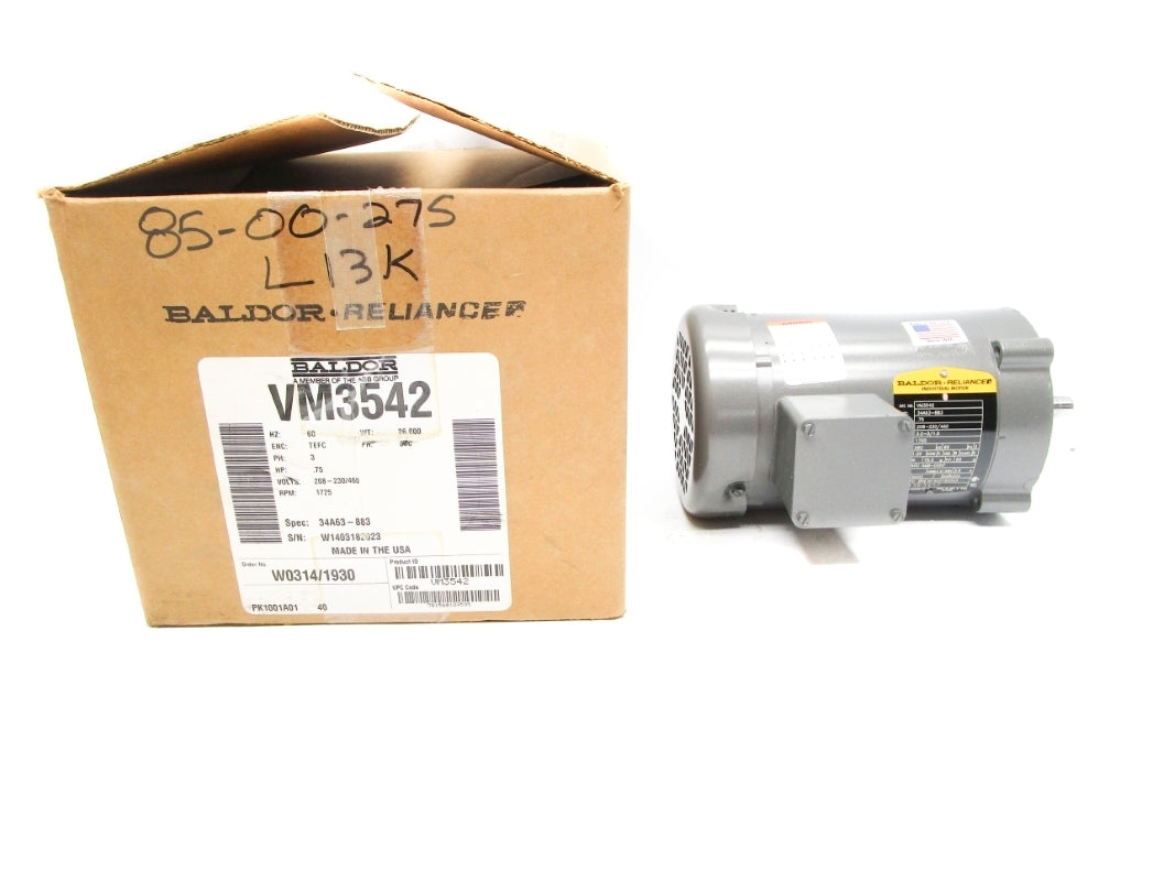 BALDOR VM3542 34A63-883 208-230/460V 1.5A NSMP