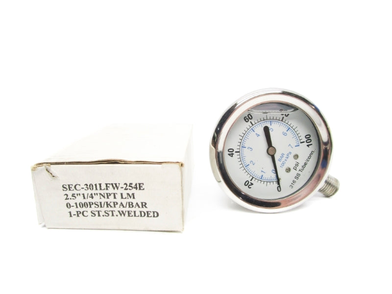 GAUGE SEC-301LFW-254E 0-100PSI NSMP