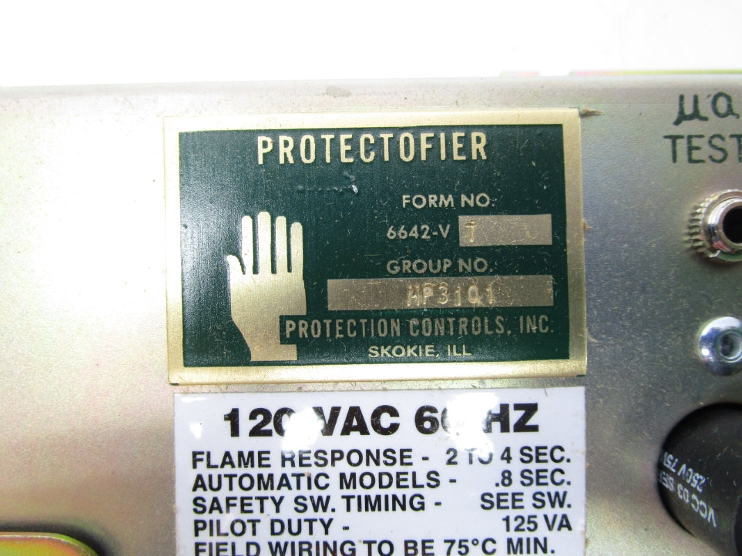 PROTECTION CONTROLS 6642-VT 120VAC NSMP