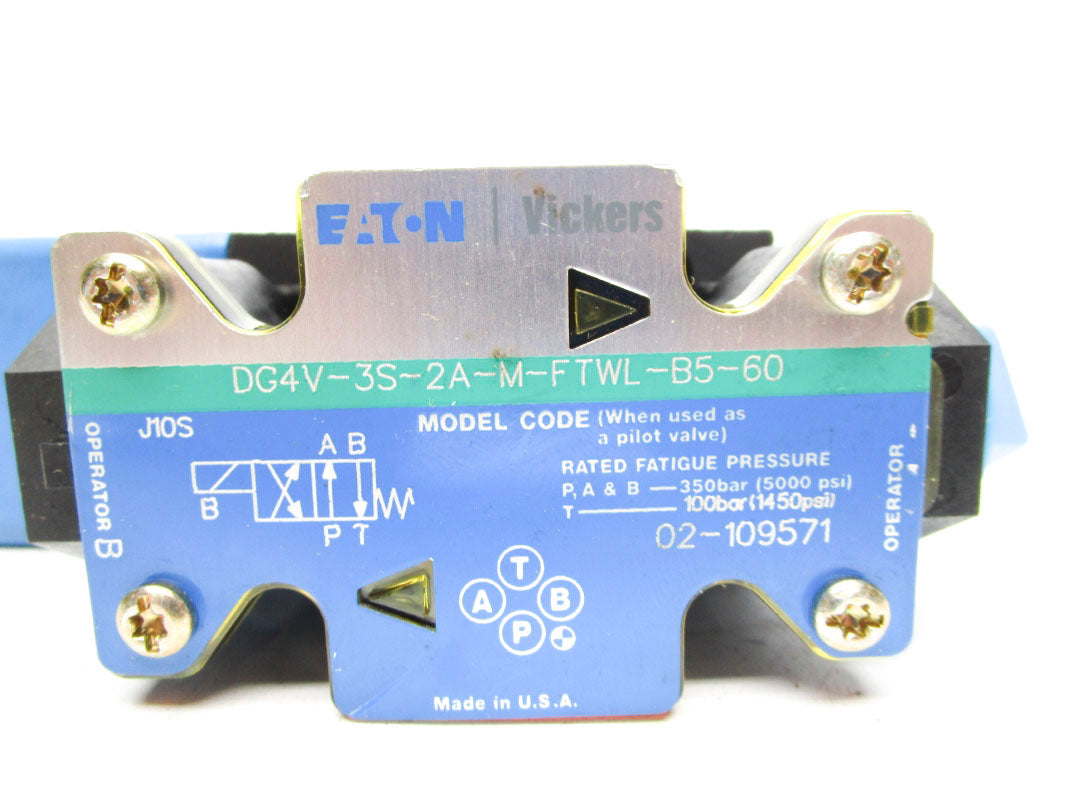 EATON DG4V-3S-2A-M-FTWL-B5-60 02-109571 110/120V .48/.46A 5000PSI NSNP