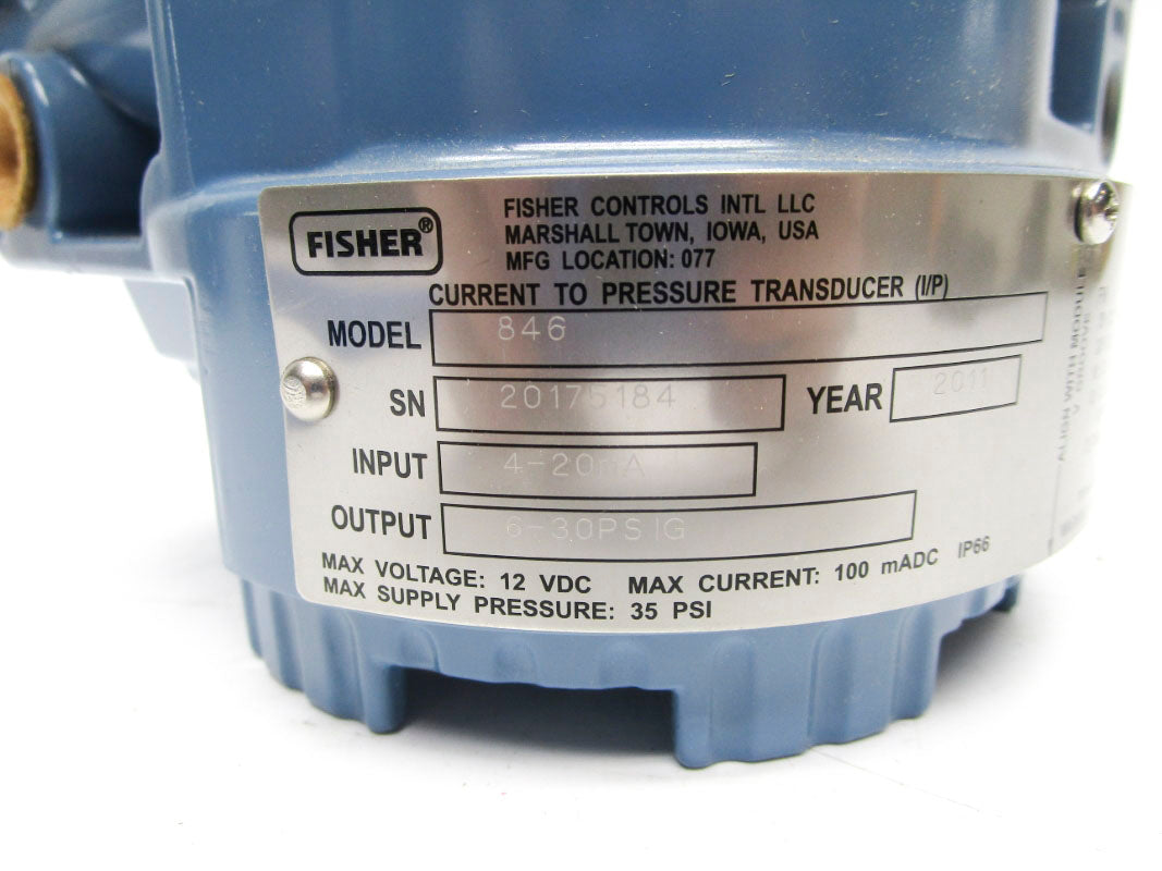 FISHER 846 12VDC 6-30PSI NSNP