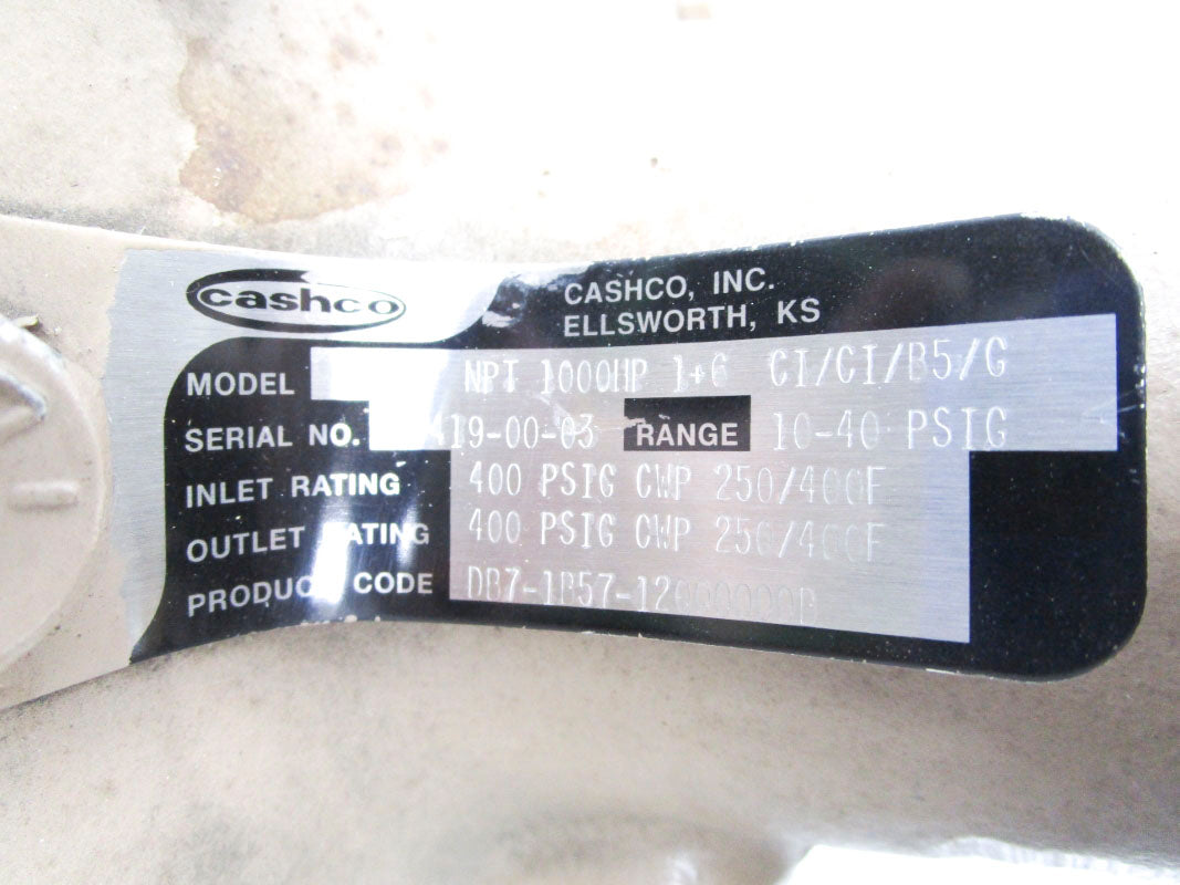 CASHCO DB7-1B57-12000000B CI/CI/B5/G 1-1/4" 40PSI UNMP
