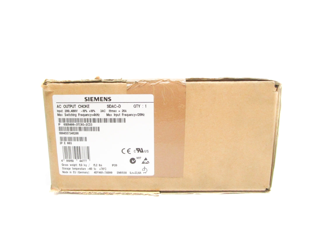 SIEMENS 6SE6400-3TC03-2CD3 480V 26A NSFS