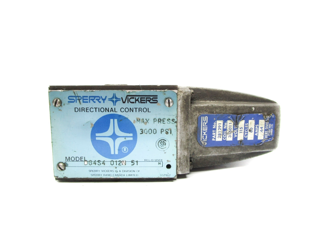 VICKERS DG4S4012N51 3000PSI 115V .64A UNMP