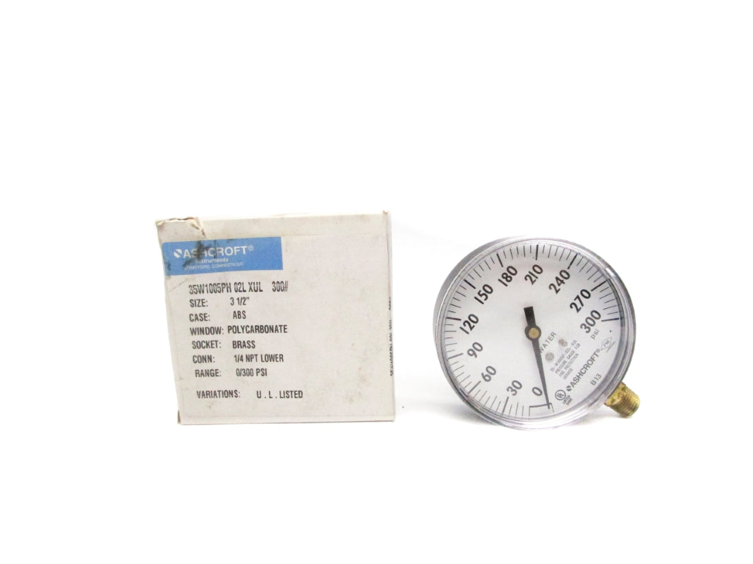 ASHCROFT 35W1005PH02LXUL300# 0/300PSI 3-1/2"  NSMP