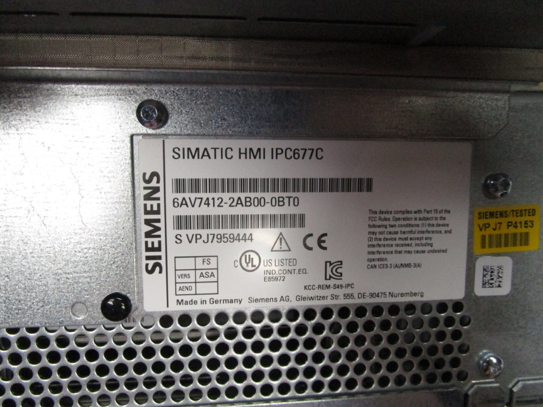 SIEMENS 6AV7412-2AB00-0BT0 NSMP