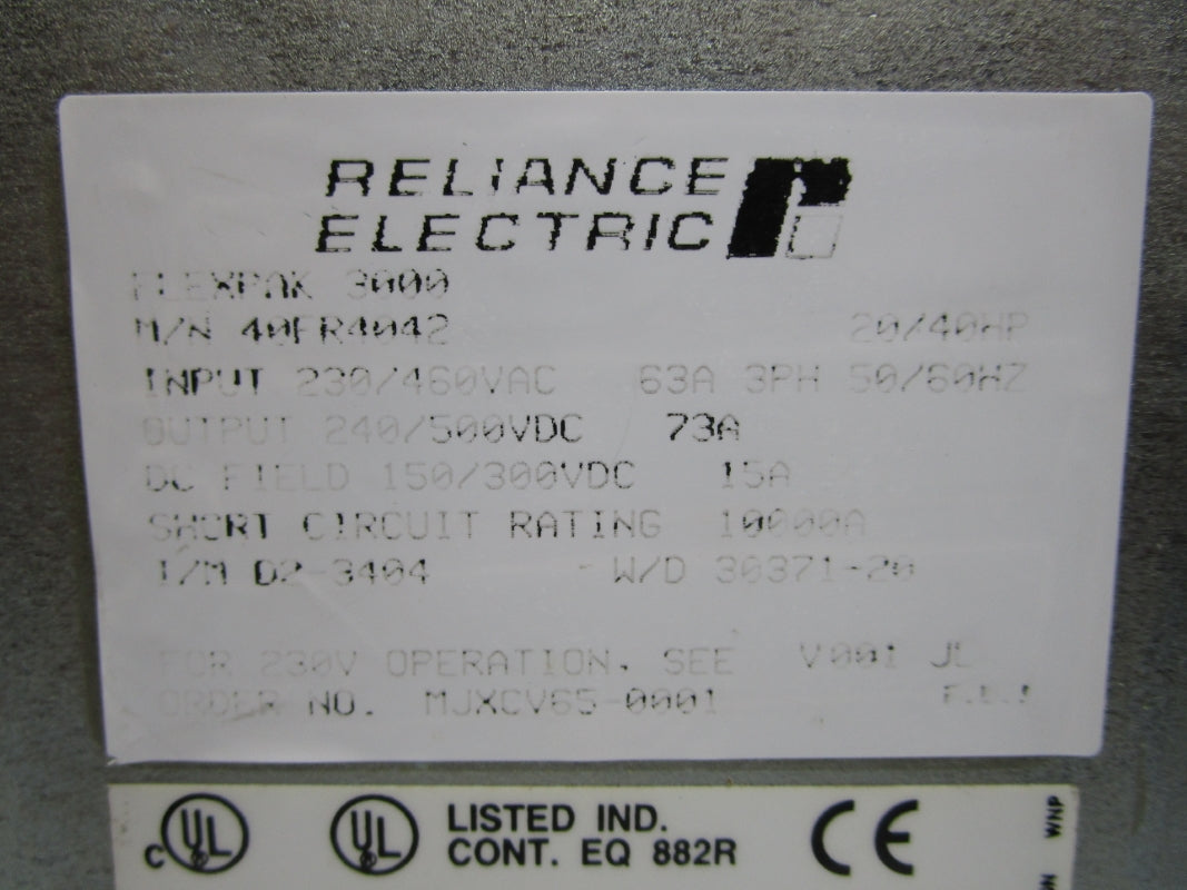 RELIANCE ELECTRIC 40FR4042 230/460VAC 63A UNMP