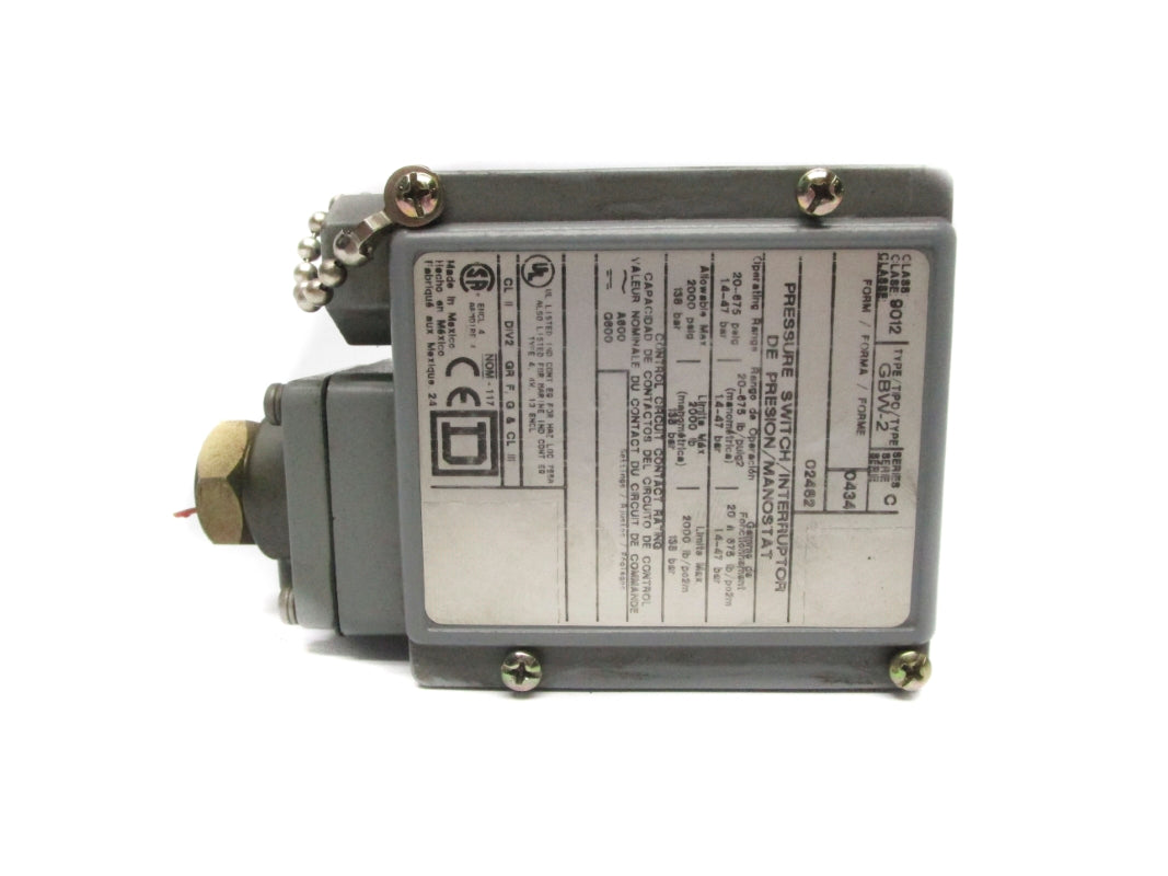 SQUARE D 9012GBW-2 SER. C 200PSI UNMP