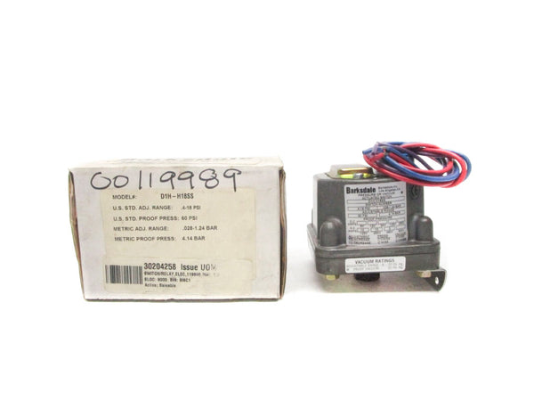 BARKSDALE D1H-H18SS 480VAC 3A .4-18PSI NSMP