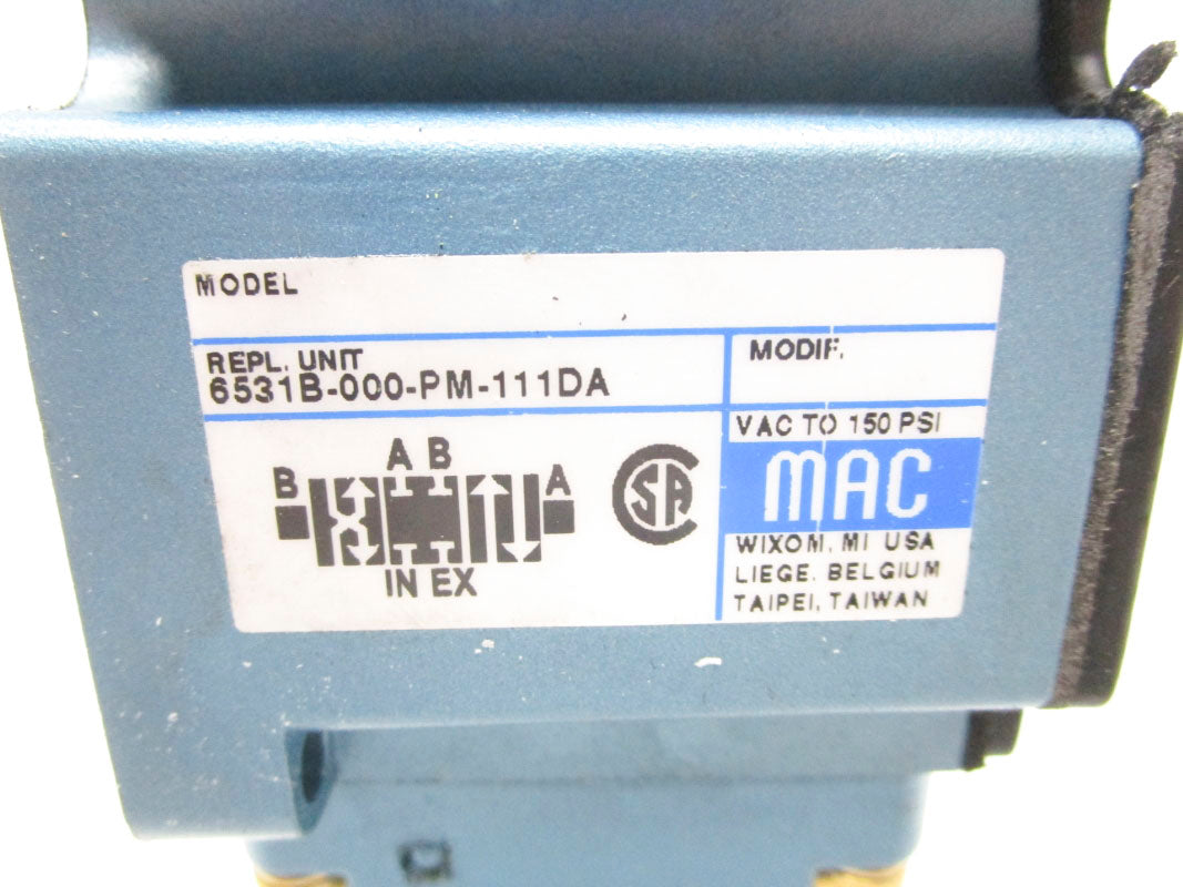 MAC 6531B-000-PM-111DA 110/120V 150PSI NSNP