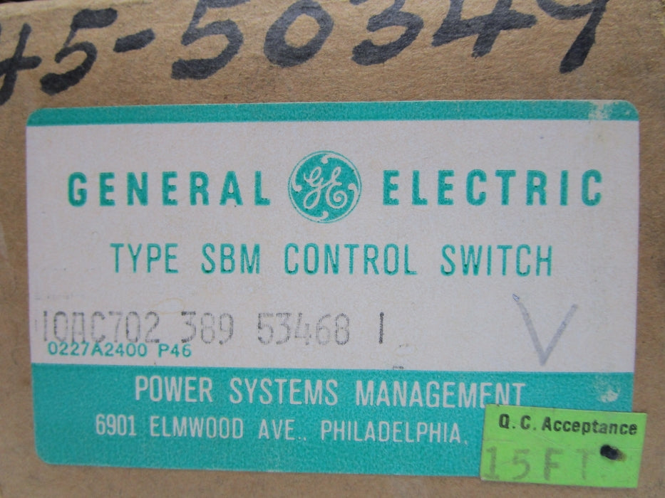 GENERAL ELECTRIC 10AC702 389 53468I NSMP