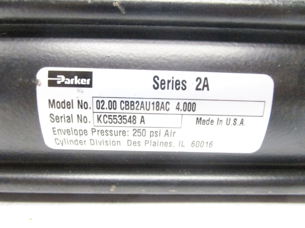 PARKER 02.00CBB2AU18AC4.000 250PSI NSNP