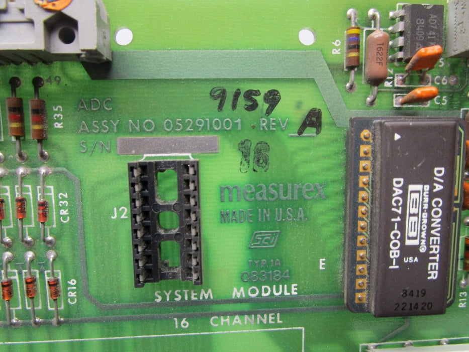 MEASUREX 05291001 REV. A UNMP