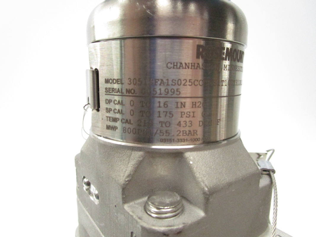 ROSEMOUNT 3051SFA1S025CCHPS1T100T31JA1A5RLQ4 24VDC 1001.900PSI NSNP