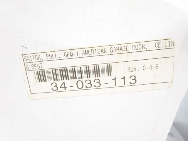 SWITCH CPM-1 34-033-113 36T034 NSMP