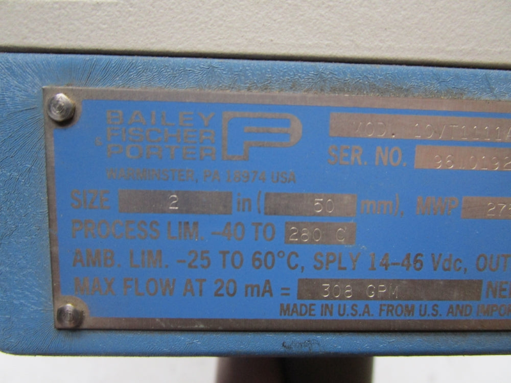 BAILEY FISHER PORTER 10VT1111ADH11C12AA0A 257PSI NSNP