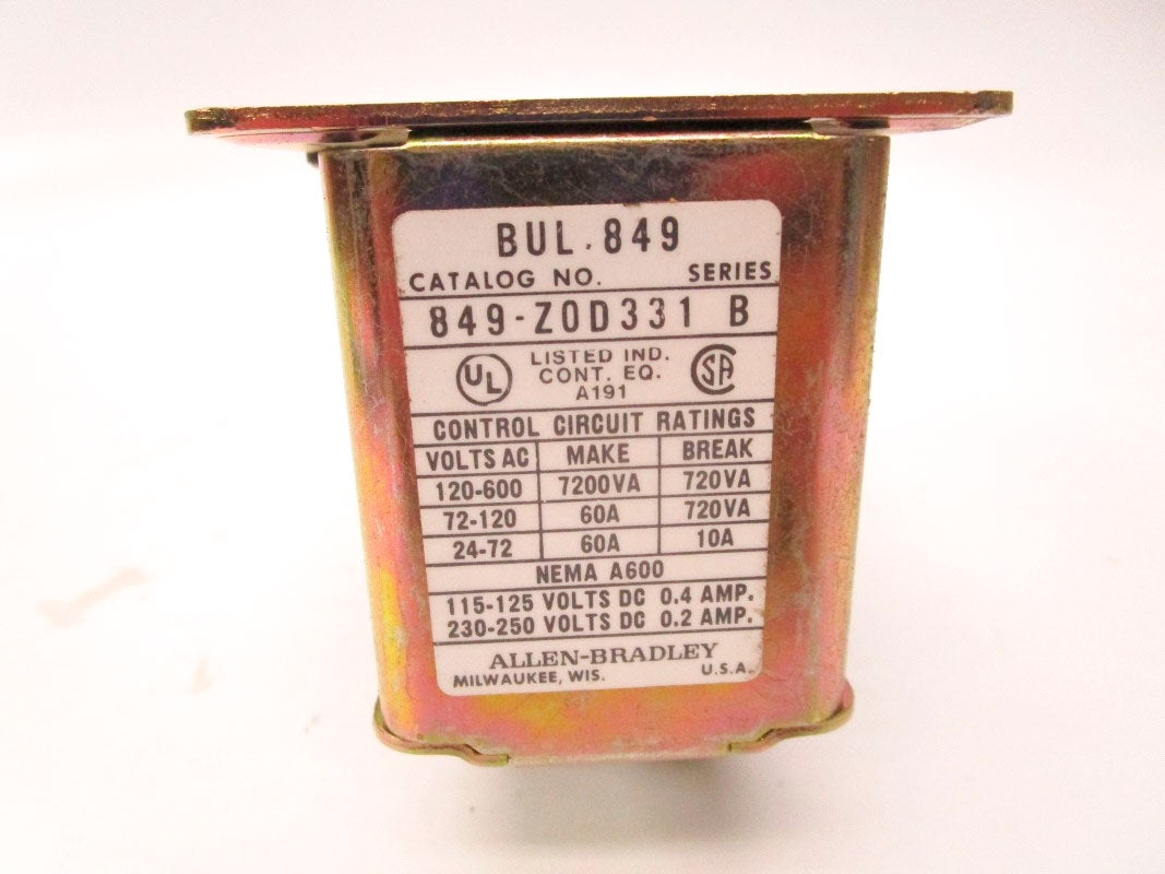 ALLEN BRADLEY 849-ZOD331 SER. B 120-600VAC 60A NSNP