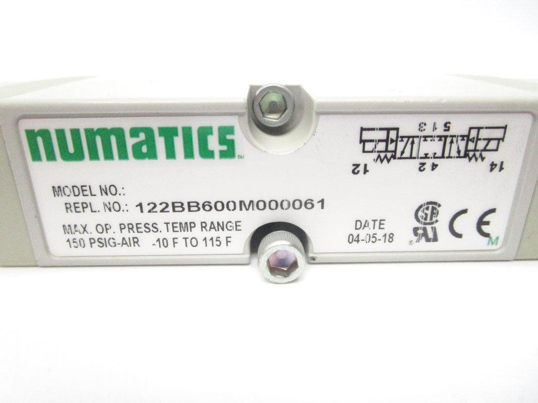 NUMATICS 122BB600M000061 24VDC 150PSI NSNP