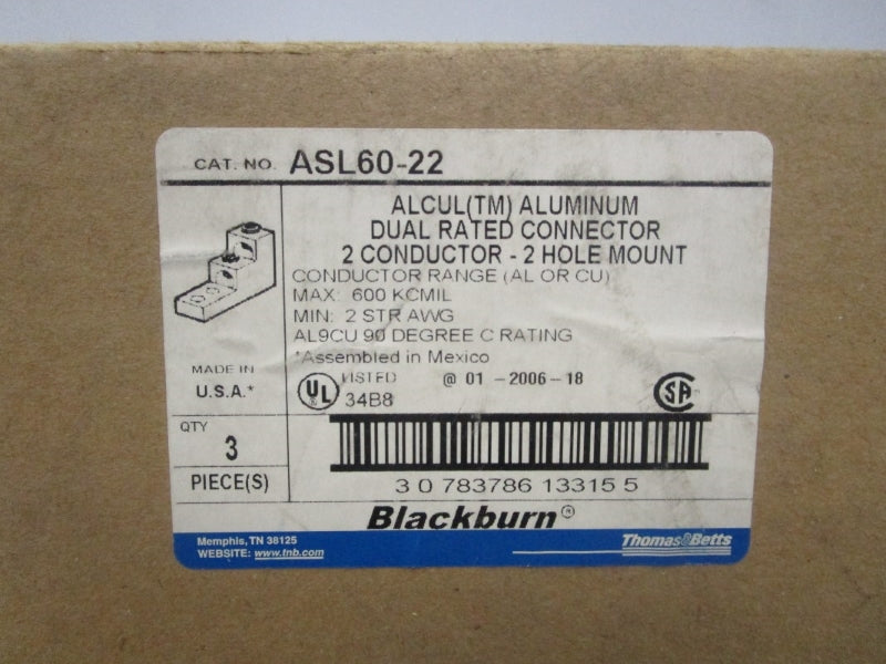 THOMAS&BETTS ASL60-22 (PKG OF 3) NSMP