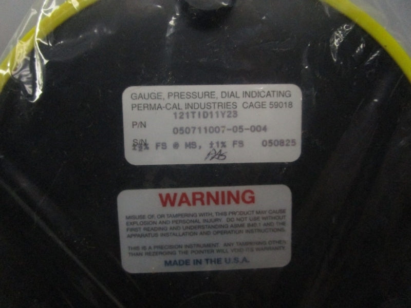 PERMA CAL INDUSTRIES 121TID11Y23 0-1000PSI NSMP
