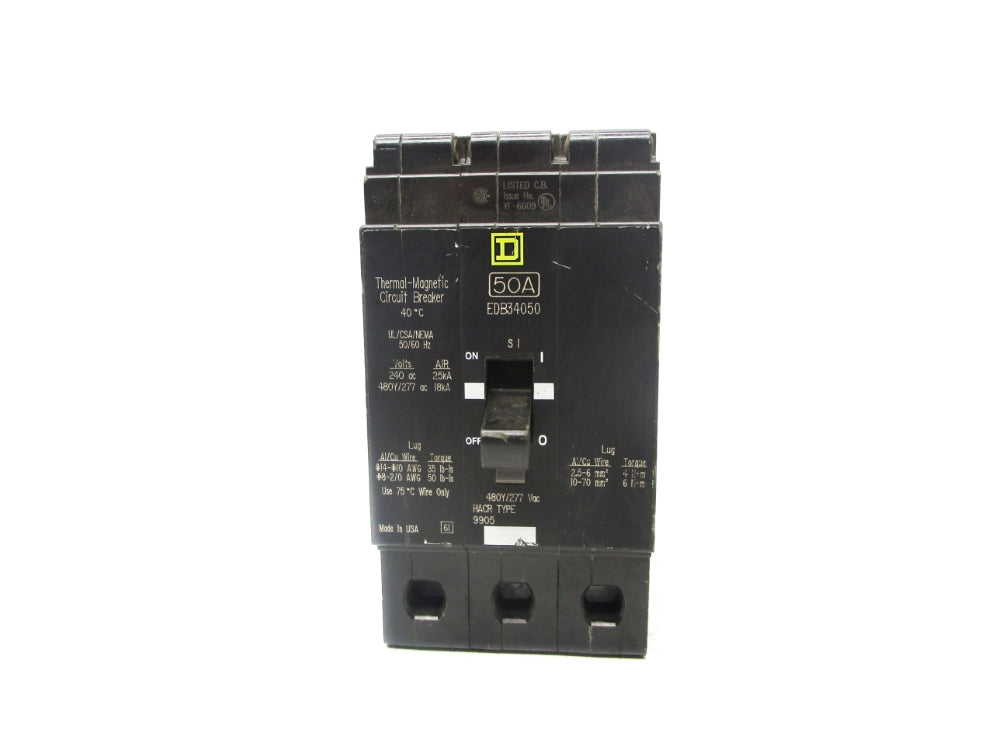 SQUARE D EDB34050 277V 50A UNMP