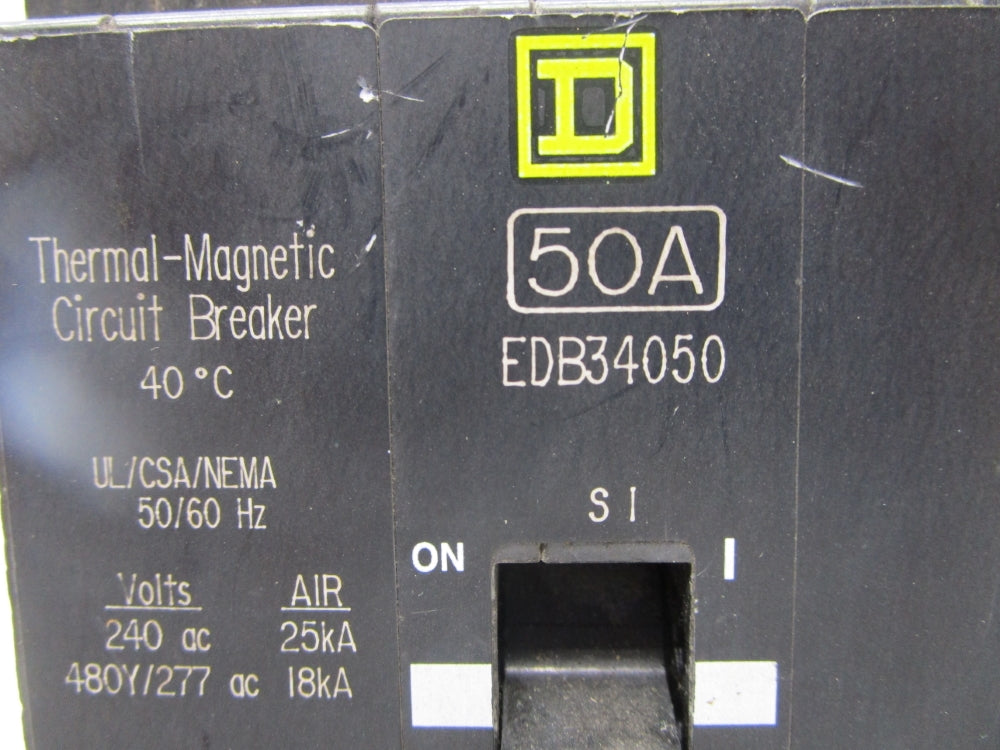 SQUARE D EDB34050 277V 50A UNMP