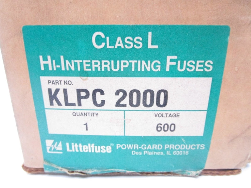 LITTELFUSE KLPC2000 600VAC 2000A NSMP