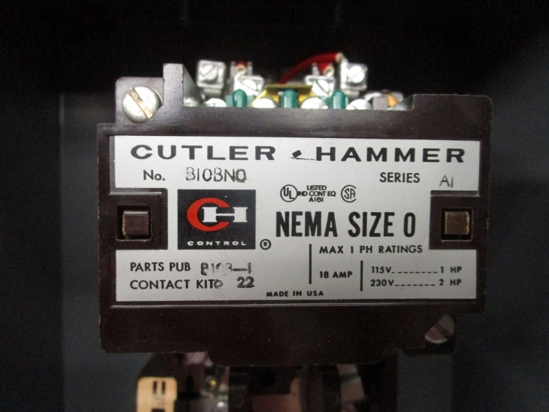 CUTLER HAMMER B10BN0 SER. A1 230V 18A NSNP