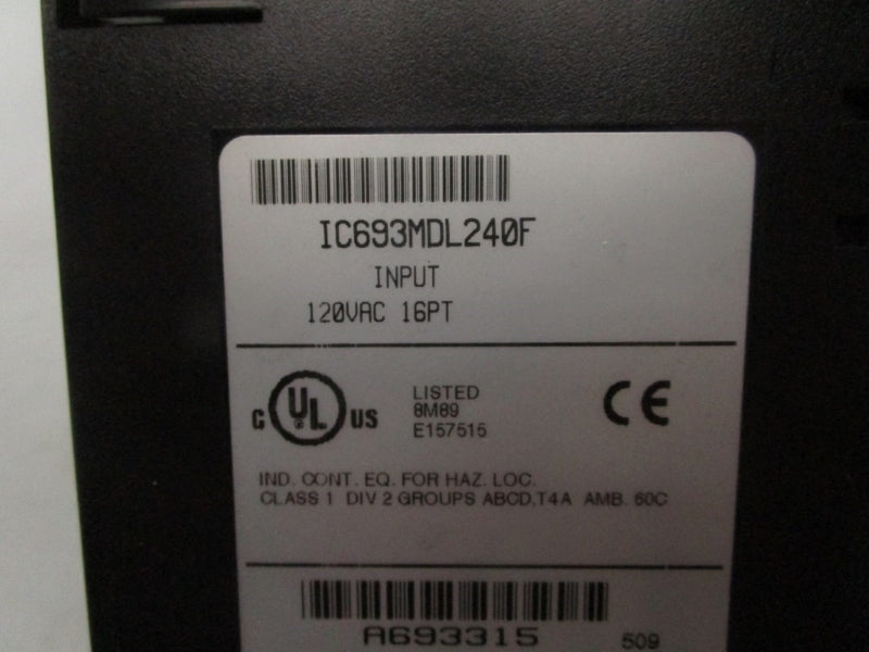 FANUC IC693MDL240F 120VAC (NO DOOR) UNMP