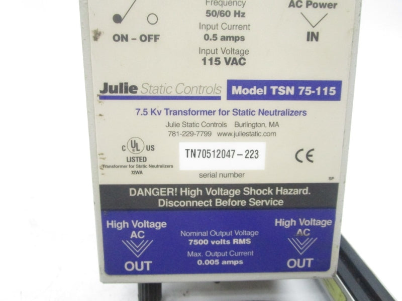 JULIE TSN75-115 115VAC 0.5A UNMP