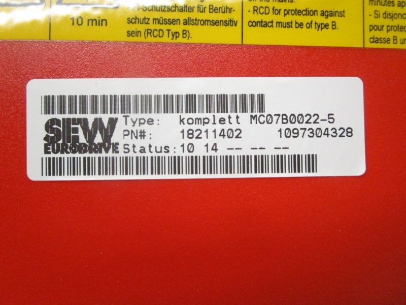 SEW EURODRIVE MC07B0040-5A3-4-00 NSNP