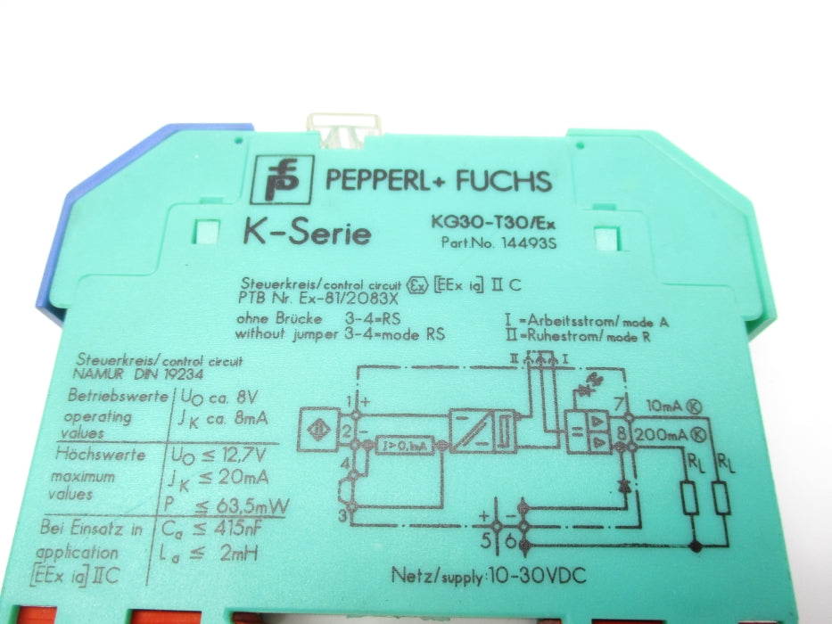PEPPERL+FUCHS KG30-T30/EX 14493S NSNP