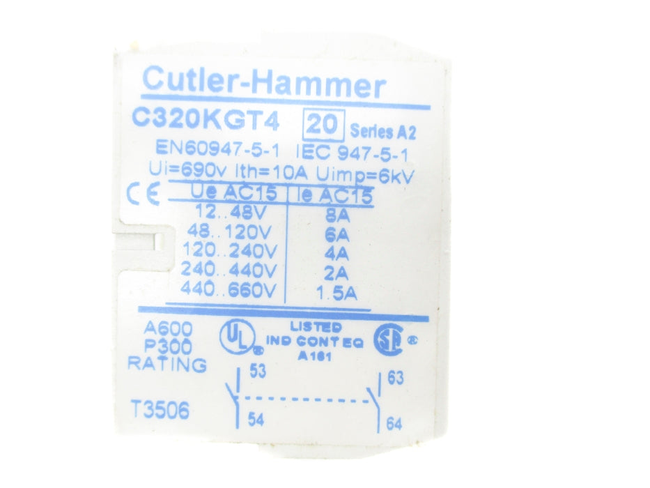 CUTLER HAMMER C320KGT4 SER. A2 690V 10A NSMP