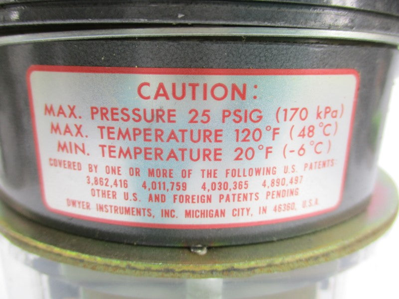 DWYER 3000-0SGTC 25PSI 0-.50 NSNP