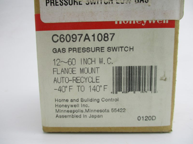HONEYWELL C6097A1087 120/240VAC 18.0A 12-60INWC NSMP