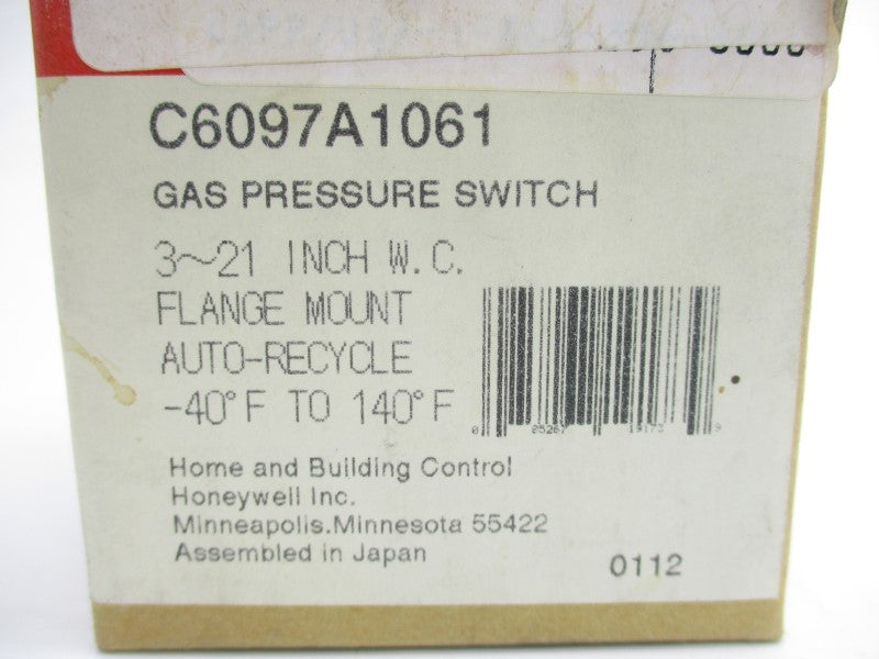 HONEYWELL C6097A1061 120/240VAC 18.0A 3-21INWC NSMP