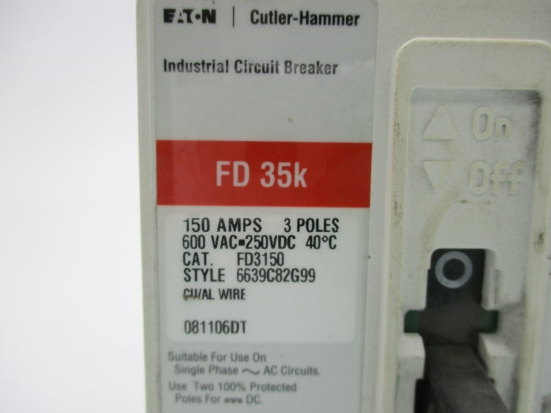 CUTLER HAMMER FD3150 600VAC 150A UNMP
