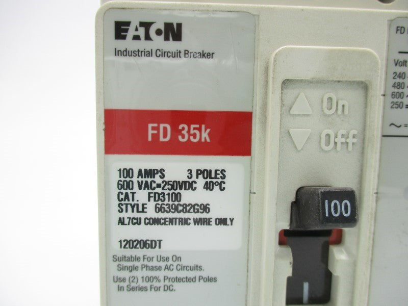 EATON FD3100 600VAC 100A UNMP