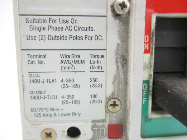 ALLEN BRADLEY 140U-J2X3 SER. A 690V 250A UNMP