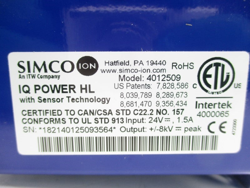 SIMCO 4012509 24VDC 1.5A NSNP