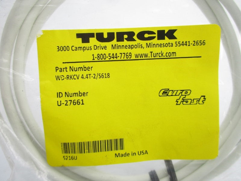 TURCK WD-RKCV4.4T-2/S618 U-27661 NSMP