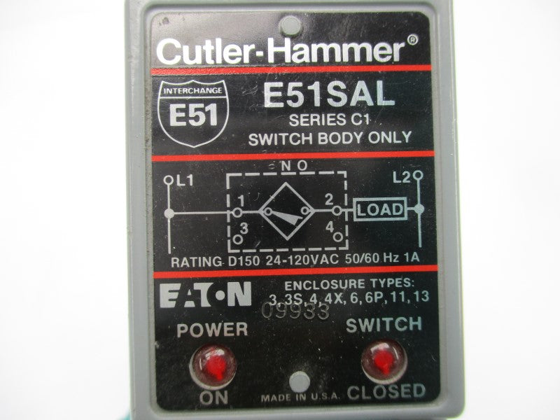 CUTLER HAMMER E51SAL SER. C1 W/ E50RA SER. A1 24-120VAC 1A NSNP