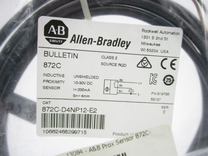 ALLEN BRADLEY 872C-D4NP12-E2 SER. E 10-30VDC NSMP
