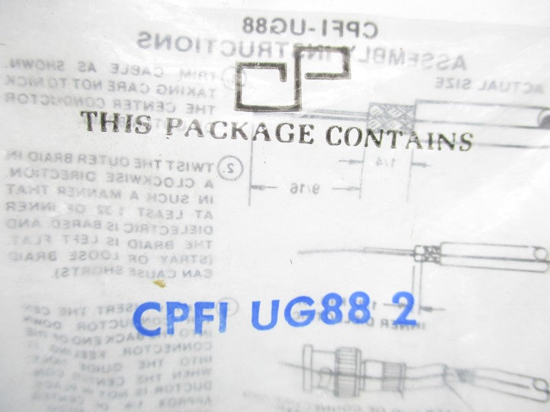 CAMBRIDGE PRODUCTS CPFIUG88-2 NSMP