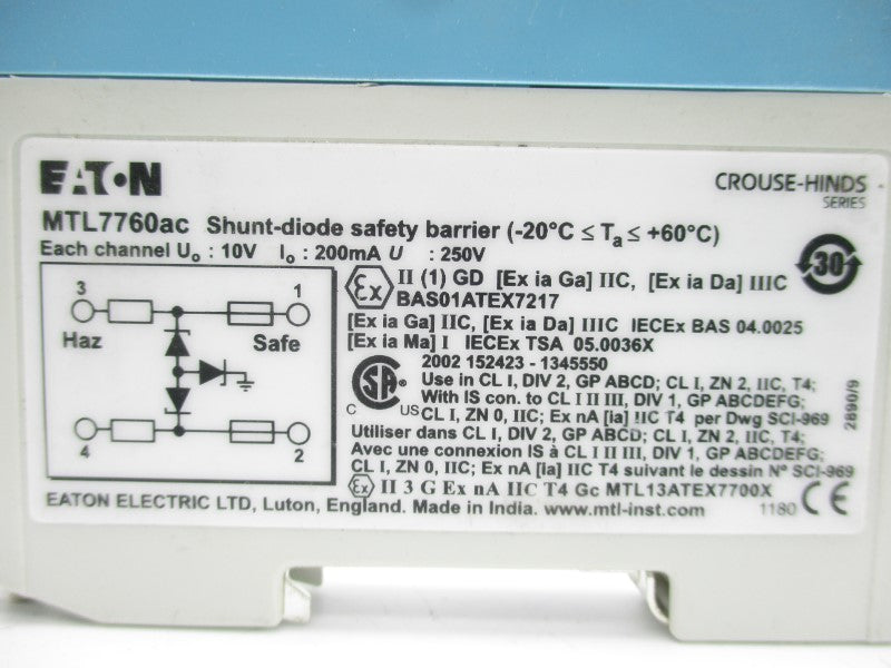 EATON MTL7760AC 250V UNMP