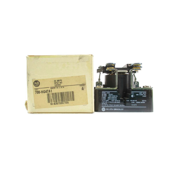 ALLEN BRADLEY 700-HG47A1 SER. A 120VAC 30A (BK/GL) NSMP