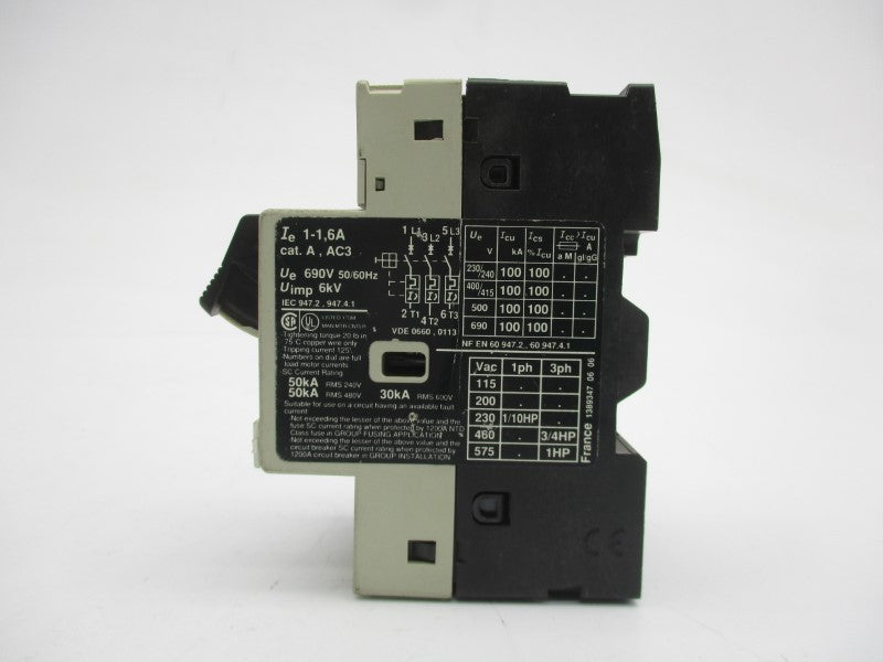TELEMECANIQUE GV2-M06 690V 1-1.6A UNMP