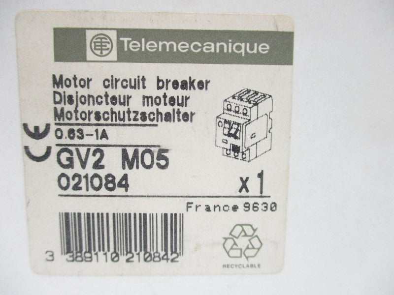 TELEMECANIQUE GV2-M05 690V 0.63-1A NSMP