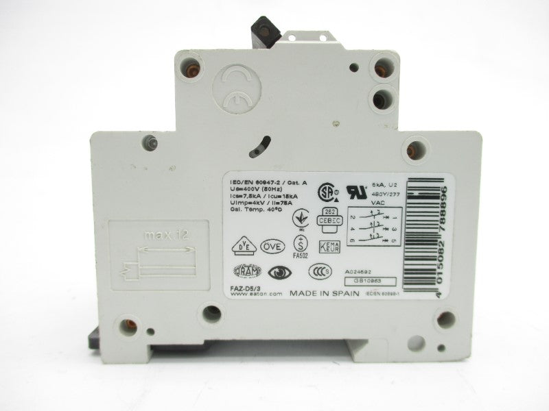 EATON FAZ-D5/3 277VAC 5A NSNP