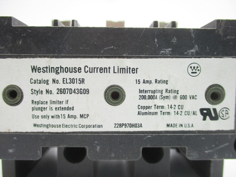 WESTINGHOUSE EL3015R 600VAC 15A UNMP